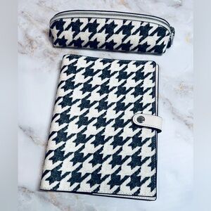 ♥︎♥︎♥︎SOLD♥︎♥︎♥︎COACH NOTEBOOK & PENCIL CASE in Houndstooth Print